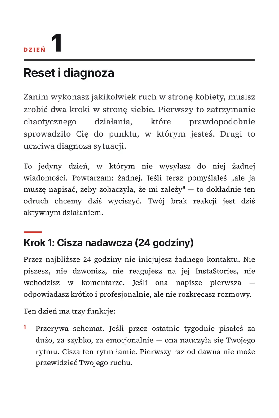 Strona ebooka Dzień 1: Reset i diagnoza